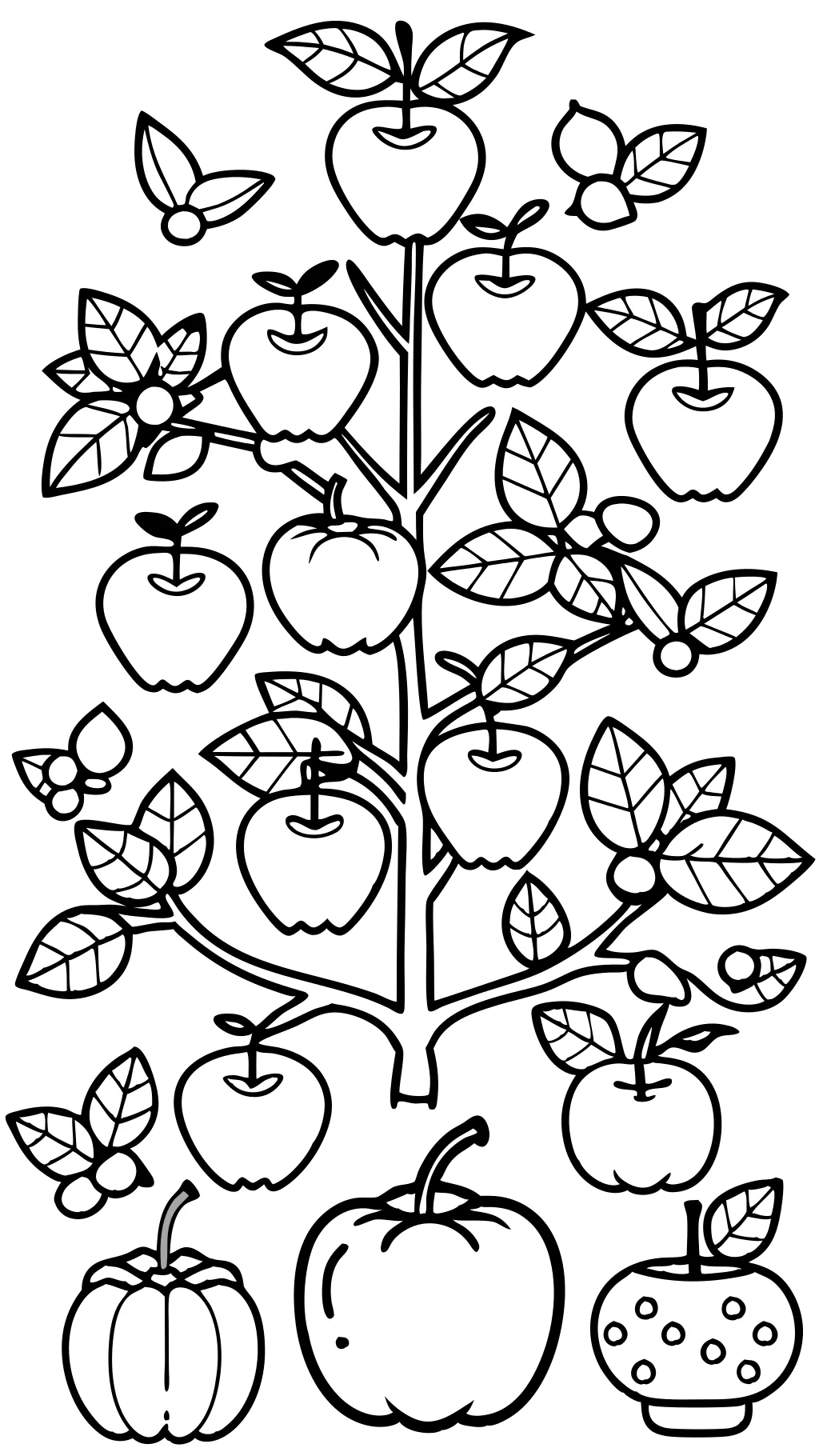 coloriages avec des pommes